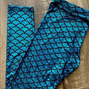 Turquoise Mermaid Leggings